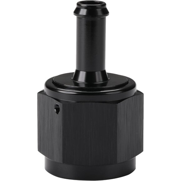 10AN Female to 5/16 Barb Hose Fitting Adapter Straight Swivel Aluminum Black - Picture 1 of 4